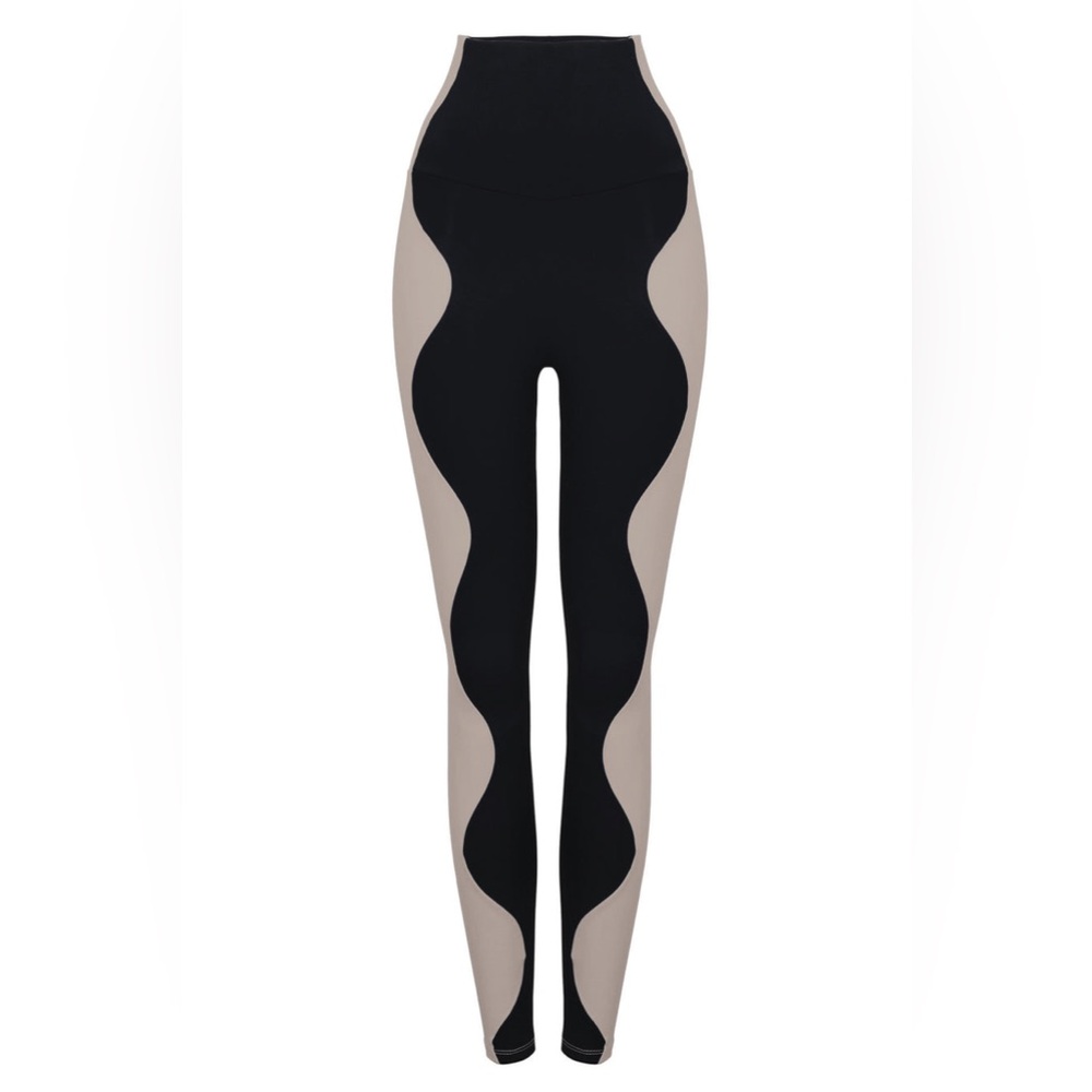 Port De Bras Black and Tan Women's Leggings, Size XS